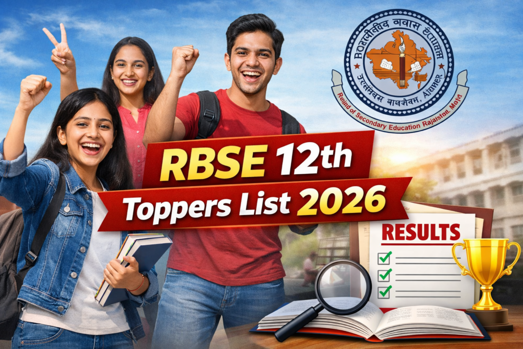 RBSE 12th Toppers List 2026