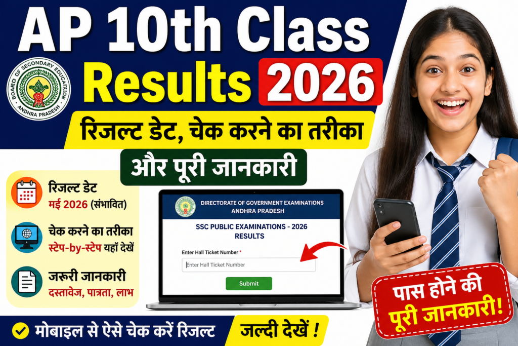 AP 10th Class Results 2026: रिजल्ट डेट, चेक करने का तरीका और पूरी जानकारी