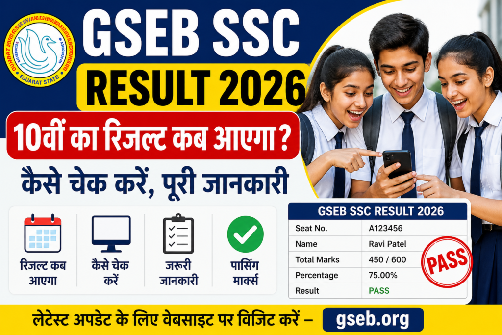 GSEB SSC Result 2026